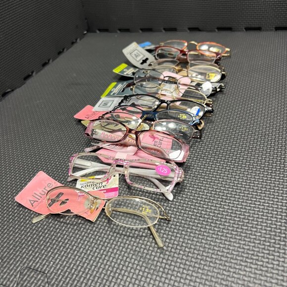 Allure, Elements Accessories - Lot Of 12 Stylish Reading Glasses +1.25 Strength Mixed Styles & Brands New